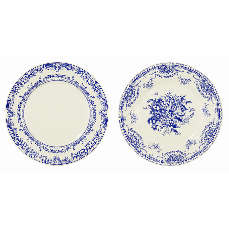 Paper Plates 27cm ~ Porcelain Blue