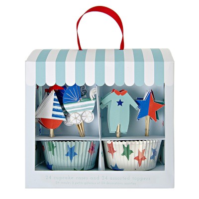 Cupcake Kit ~ Baby Shop Blue