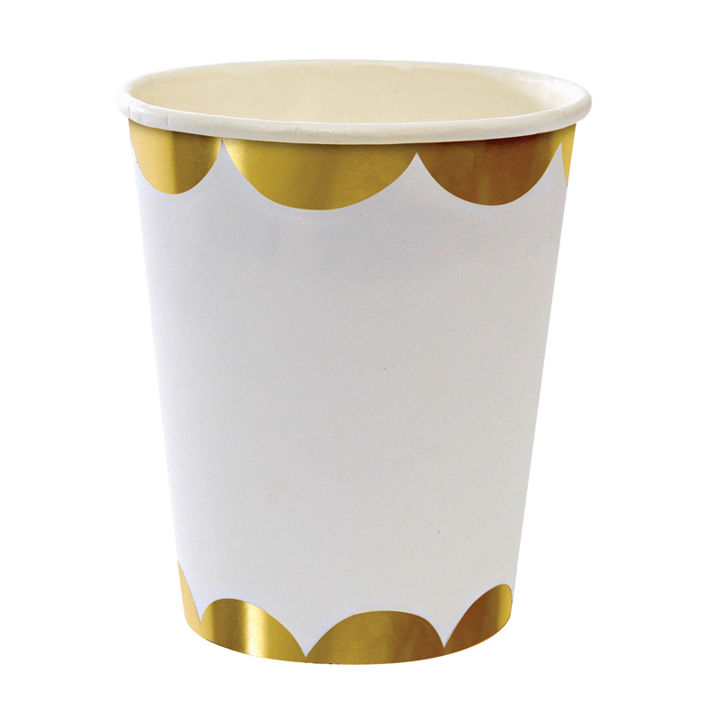 Paper Cups ~ Toot Sweet Gold