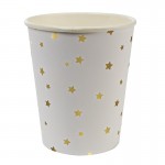 Paper Cups ~ Toot Sweet Gold Stars