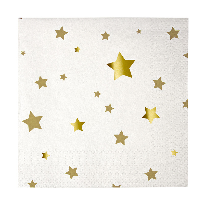 Paper Napkins ~ Toot Sweet Gold Stars
