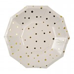 Paper Plates ~ Toot Sweet Gold Stars