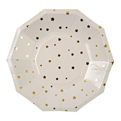 Paper Plates ~ Toot Sweet Gold Stars