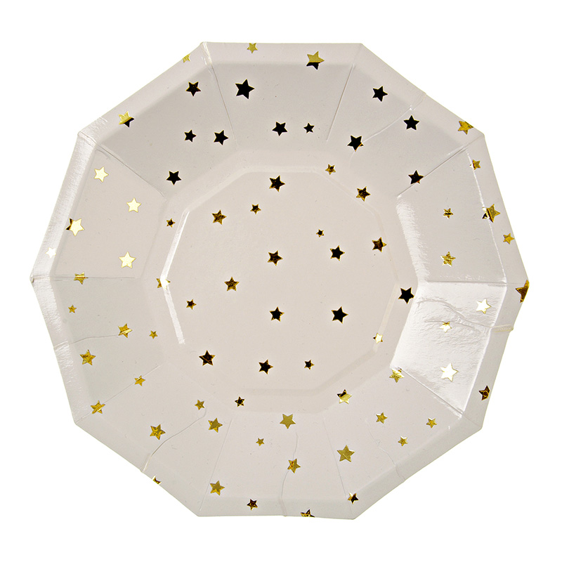 Paper Plates ~ Toot Sweet Gold Stars