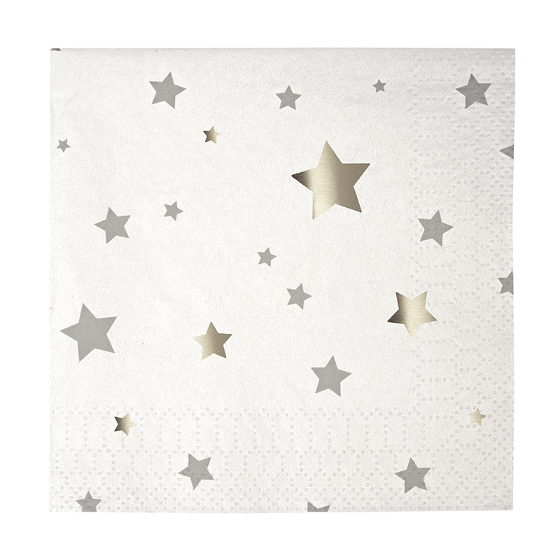 Paper Napkins ~ Toot Sweet Silver Stars