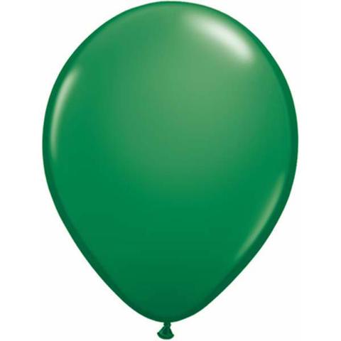 Green Mini Balloons by Qualatex are a small 5" size.