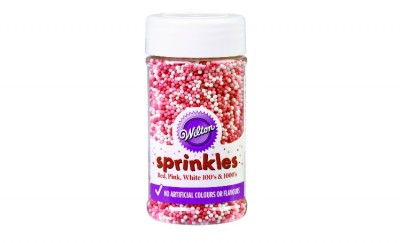 Natural Sprinkles ~ Red, Pink & White 100s & 1000s