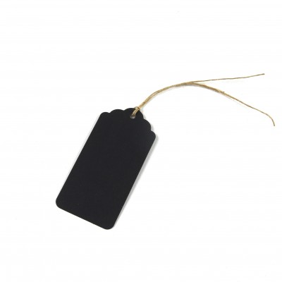 Scallop Edge Tags ~ Black