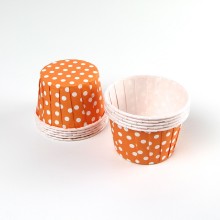 Serving Cups ~ Orange Polkadot