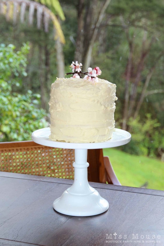 White Milk Glass Cake Stand