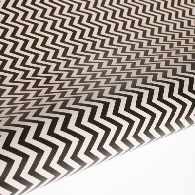 Table Runner / Gift Wrap ~ Black Chevron