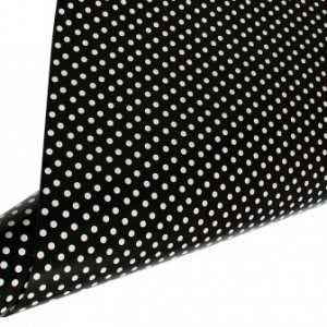 Table Runner / Gift Wrap ~ Black Creme Polka Dot