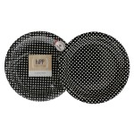 Paper Plates ~ Black Polka Dot