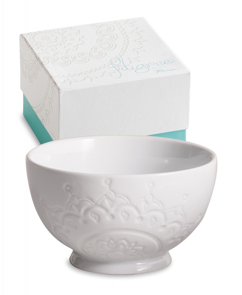 White Filigree Bowl