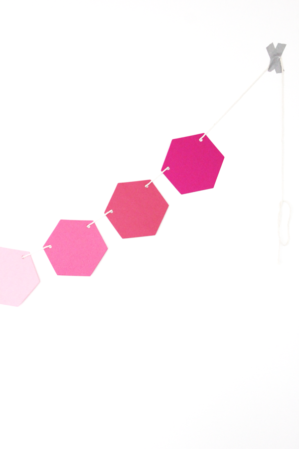 Hexagon Honeycomb Garland ~ Pinks