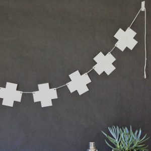 Swiss Cross Garland ~ White