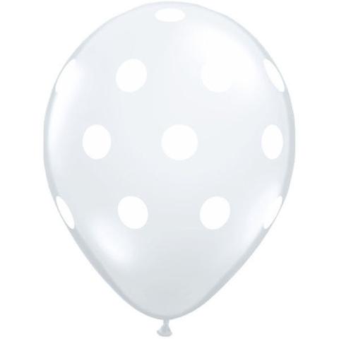 Diamond Clear Big Polka Dots Balloons