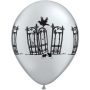 Silver Haunted Iron Gates Balloons for Halloween