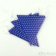 Polkadot Bunting Flags ~ Navy Blue