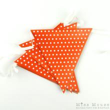 Polkadot Bunting Flags ~ Orange