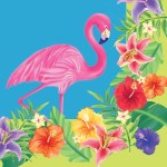 Paper Napkins ~ Hibiscus Heat Flamingo