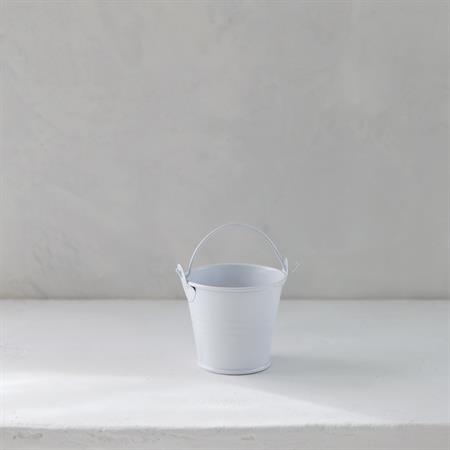 Mini Tin Pail ~ White