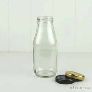 Mini Glass Milk Bottles