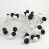 Felt Ball Garland ~ Black White