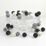 Felt Ball Garland ~ Monochrome