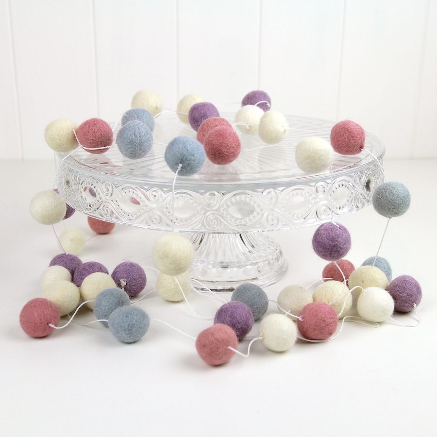 Felt Ball Garland ~ Sorbet