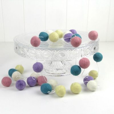 Felt Ball Garland ~ Pastels