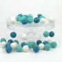 Felt Ball Garland ~ Teal Ombre