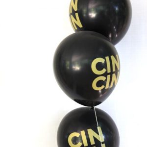 Black & Gold Cin Cin Balloons