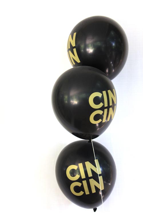 Black & Gold Cin Cin Balloons