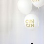 White & Gold Cin Cin Balloons