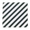 Black Diagonal Stripe Paper Napkins