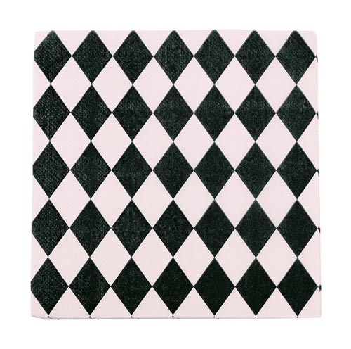 Harlequin Rose Paper Napkins