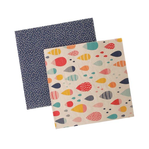 Paper Napkins ~ Raindrops Multi