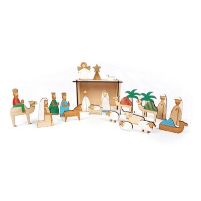 Wooden Nativity Advent Calendar by Meri Meri available in NZ.