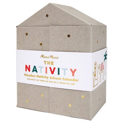 Wooden Nativity Advent Calendar by Meri Meri available in NZ.