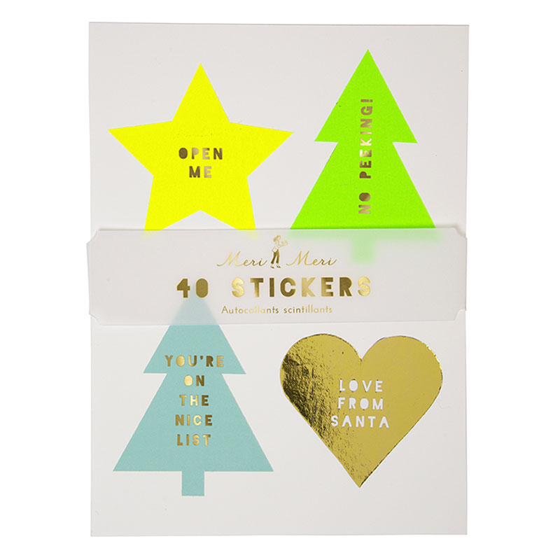 Neon Christmas Stickers