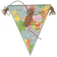World Map Paper Bunting