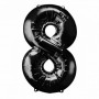 Supershape Black Balloon ~ Number 8