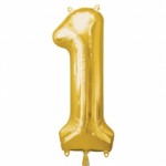 Gold Foil Number 1 Balloon