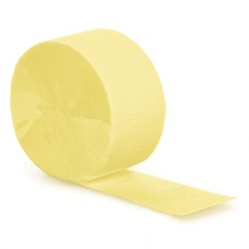 Crepe Paper Streamer ~ Pale Yellow