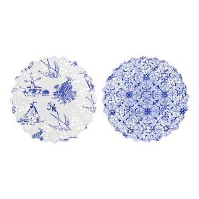 Party Porcelain Blue Mini Doilies