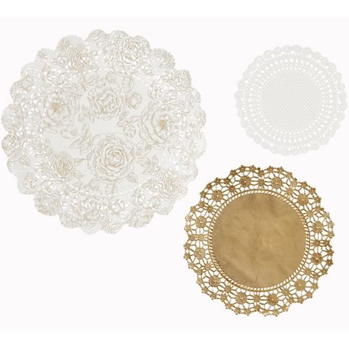 Party Porcelain Gold Doilies