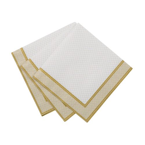 Party Porcelain Gold Cocktail Napkins