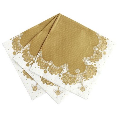 Party Porcelain Gold Paper Napkins