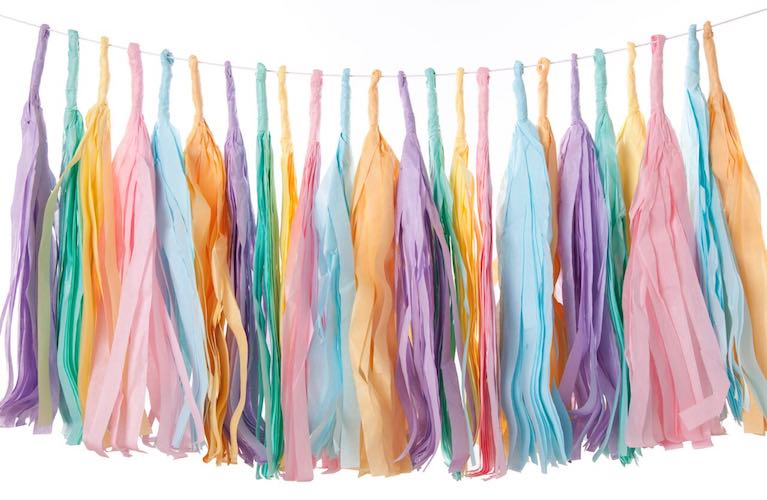 Pastel Rainbow Tassel Garland